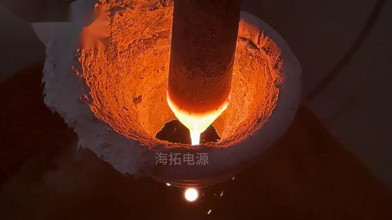 40KW的超高频感应加热设备，频率800Khz，用于加热滴熔淬火热处理