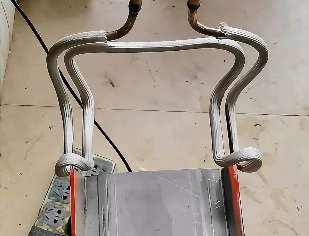 超高频淬火机对钢板支撑架薄边淬火退火热处理试