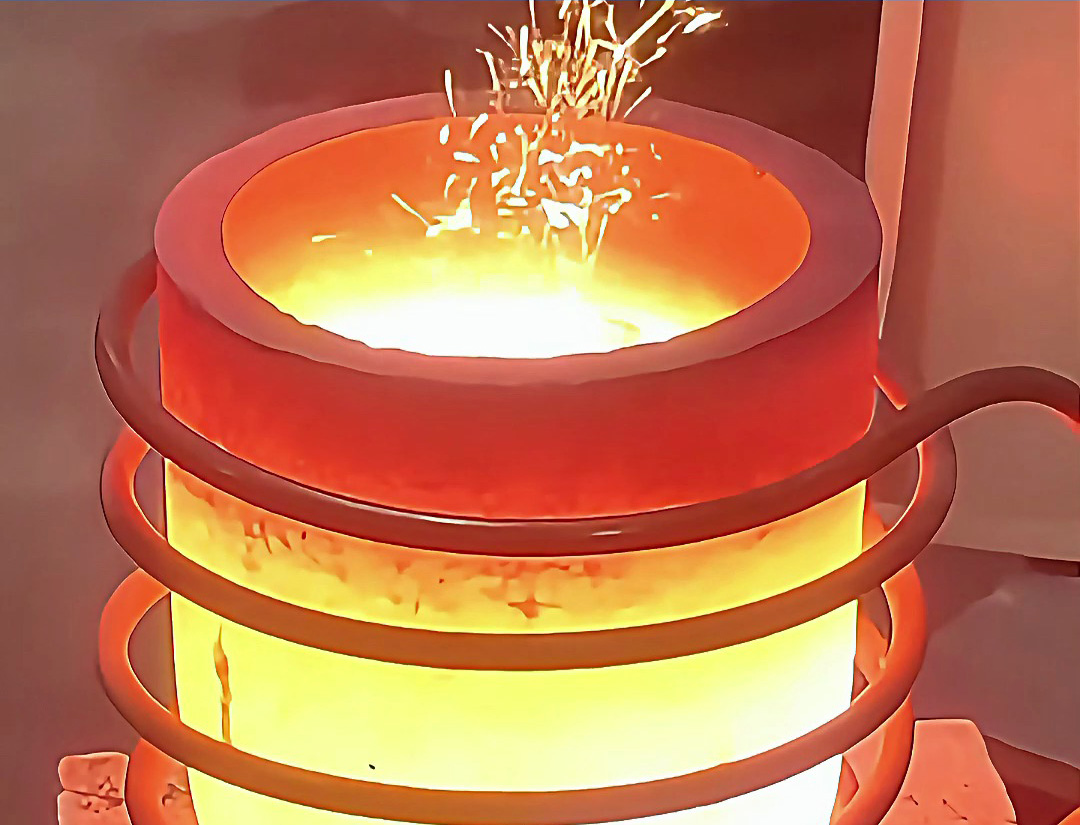 搭配专属熔炼的感应加热电源，可以做5-10公斤铁熔炼